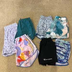 7 pair of running shorts Nike, DSG and Champion